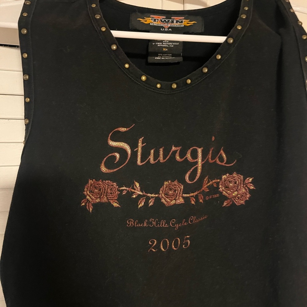 Sturgis 2005 Black Studded Tank Top